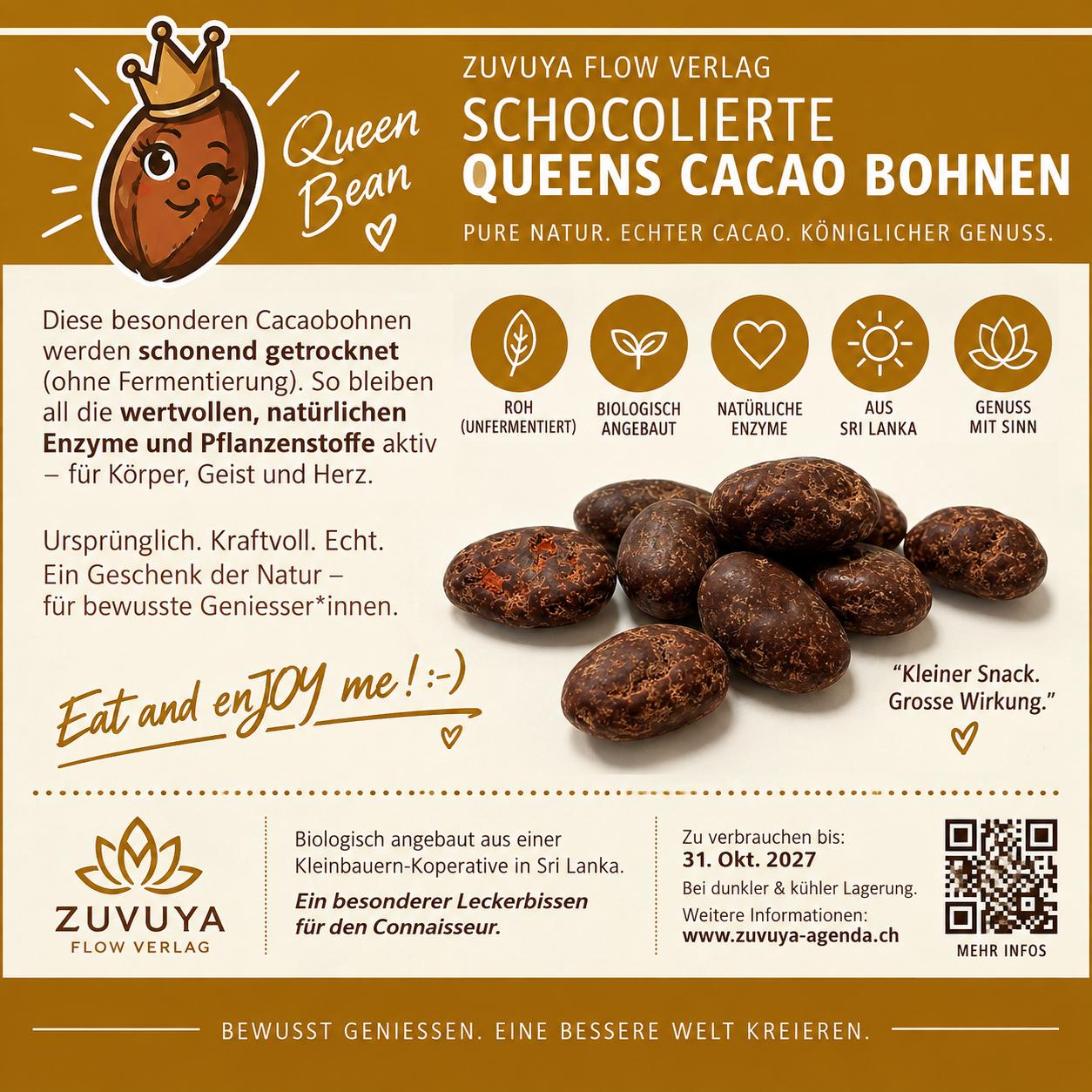 QUEEN BEANS Cacao°Bohnen mit Schokolade – Bild 2