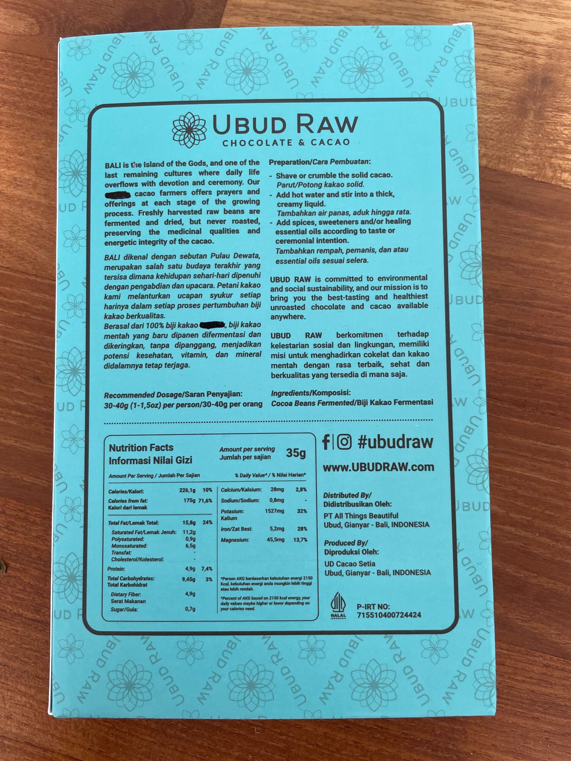 Ceremonial Cacao aus BALI - UBUD RAW – Bild 2