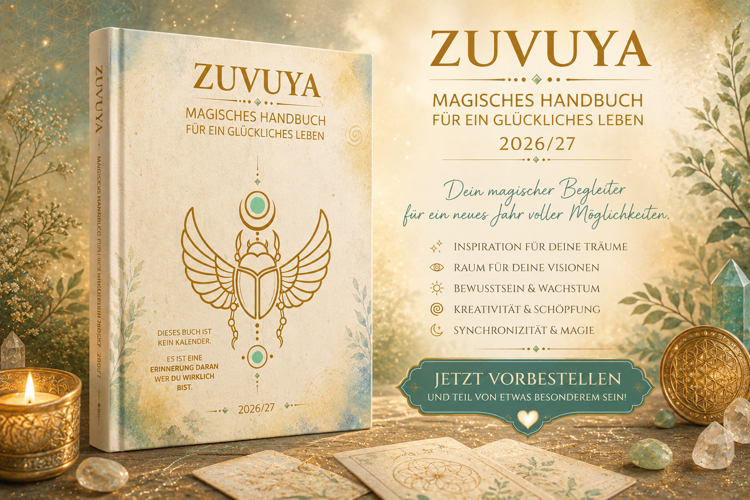 NEU » ZUVUYA-HANDBUCH für ein glückliches Leben 2026/27 | Vorbestellung